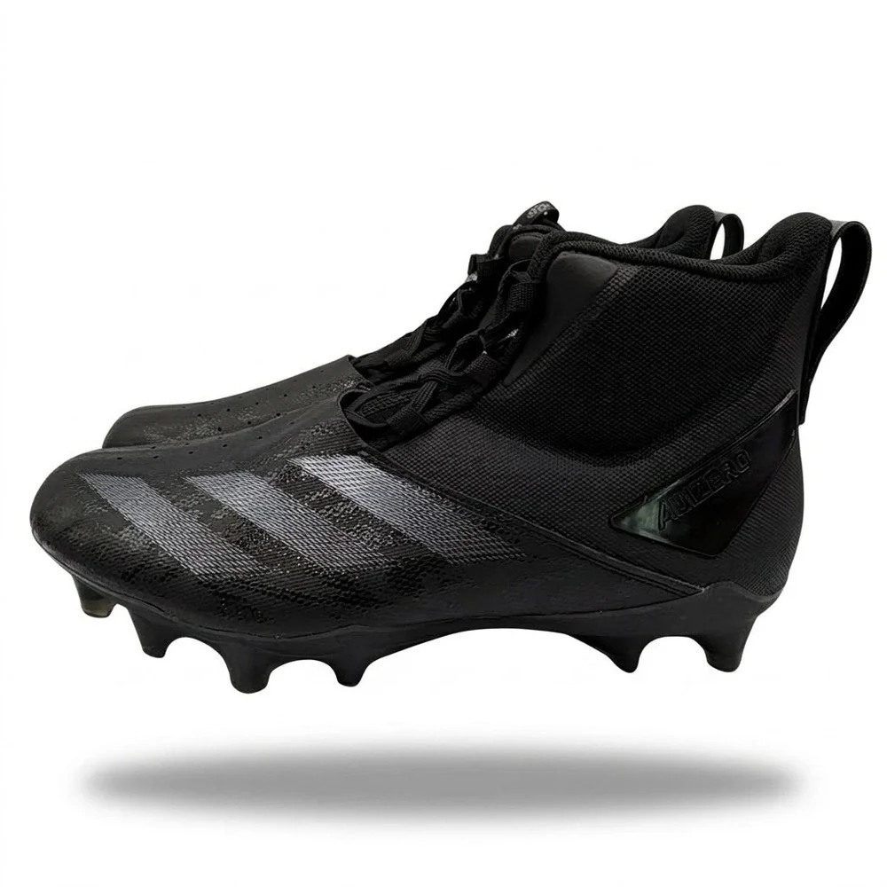 Adidas Adizero Chaos Triple Black Football Cleats Men 11.5 ID9103 *NEW*